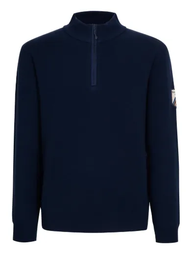 Bilde av WoolLand Tydal knitted sweater 1-2 zip man Dark Blue